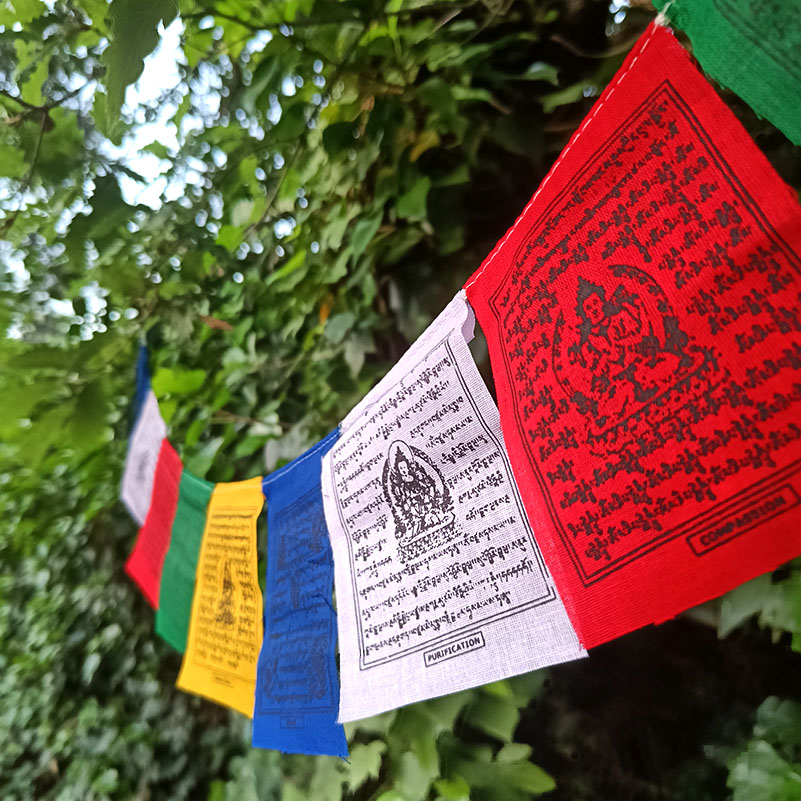 50 Banderas Tibetanas Mini de banderas tibetanas